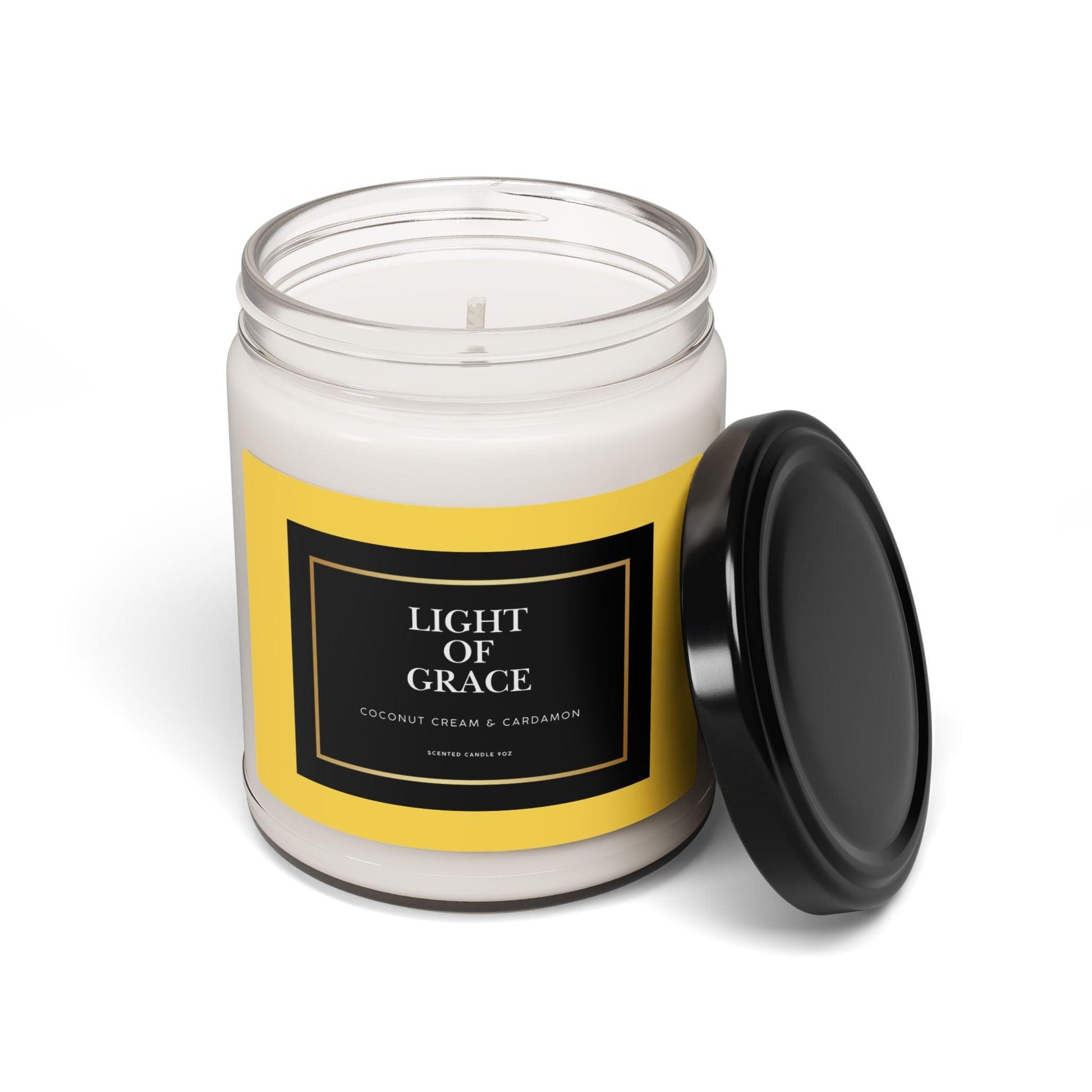 Light of Grace Scented Candle 9oz Coconut Cream & Cardamon - Inspired by True Love