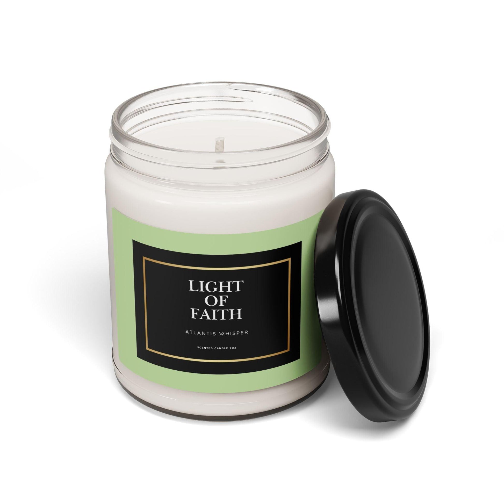 Light of Faith- Atlantis Whisper-Scented Soy Candle, 9oz - Inspired by True Love