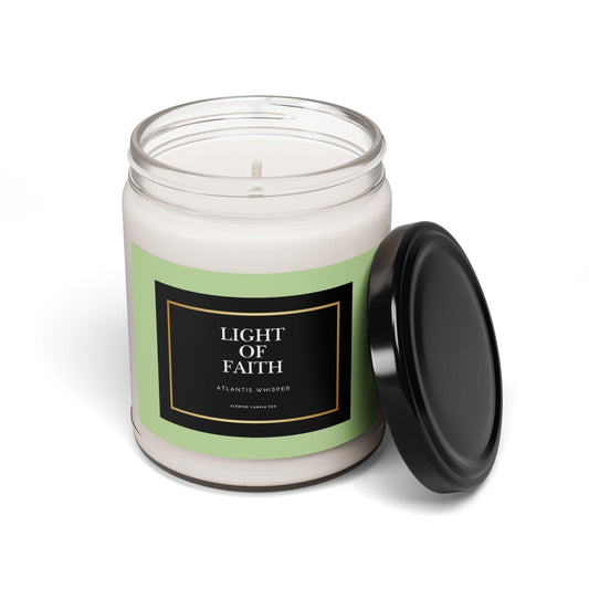 Light of Faith- Atlantis Whisper-Scented Soy Candle, 9oz - Inspired by True Love