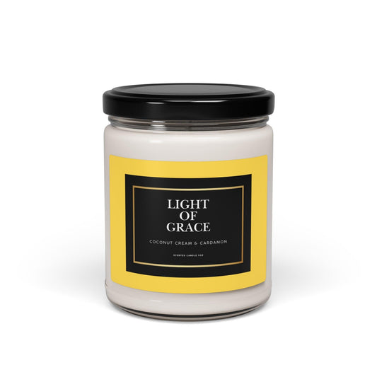 Light of Grace Scented Candle 9oz Coconut Cream & Cardamon - Inspired by True Love