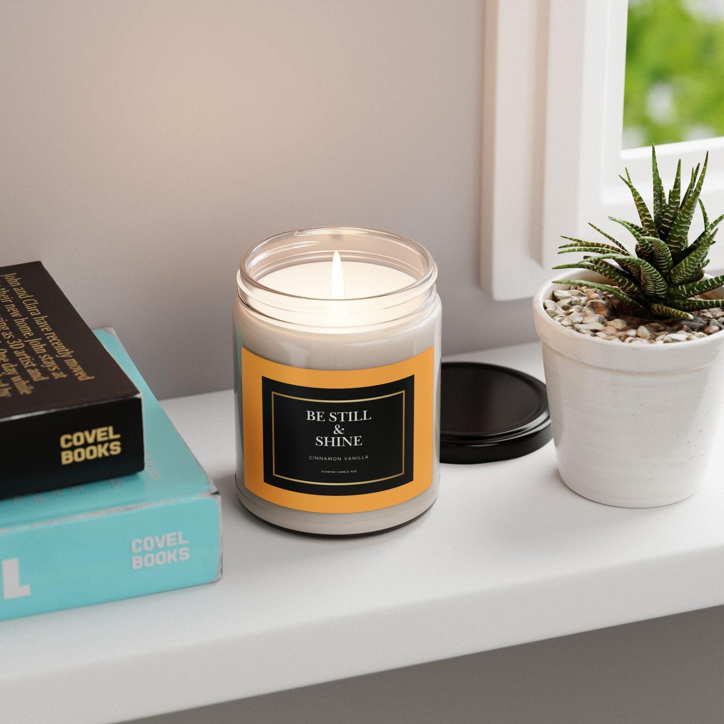 Be Still & Shine Scented Candle 9oz Cinnamon Vanilla - Inspired by True Love