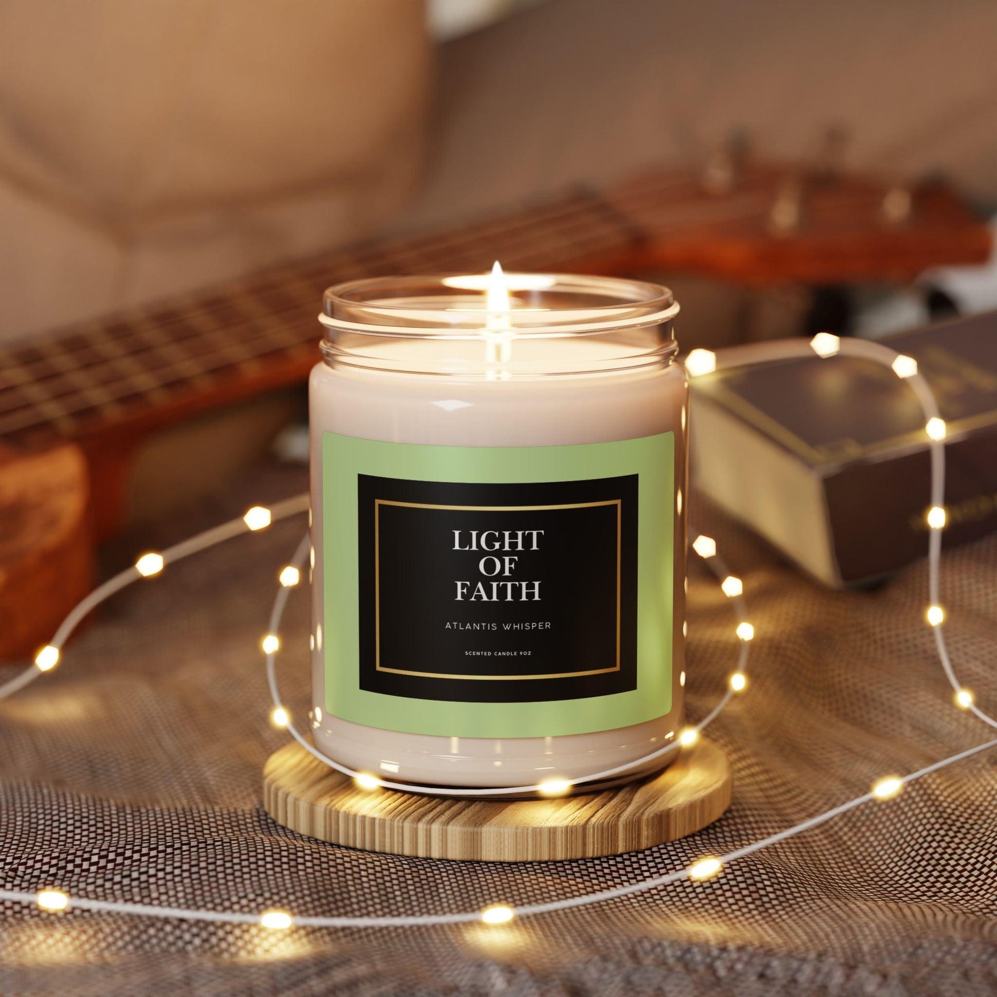 Light of Faith- Atlantis Whisper-Scented Soy Candle, 9oz - Inspired by True Love