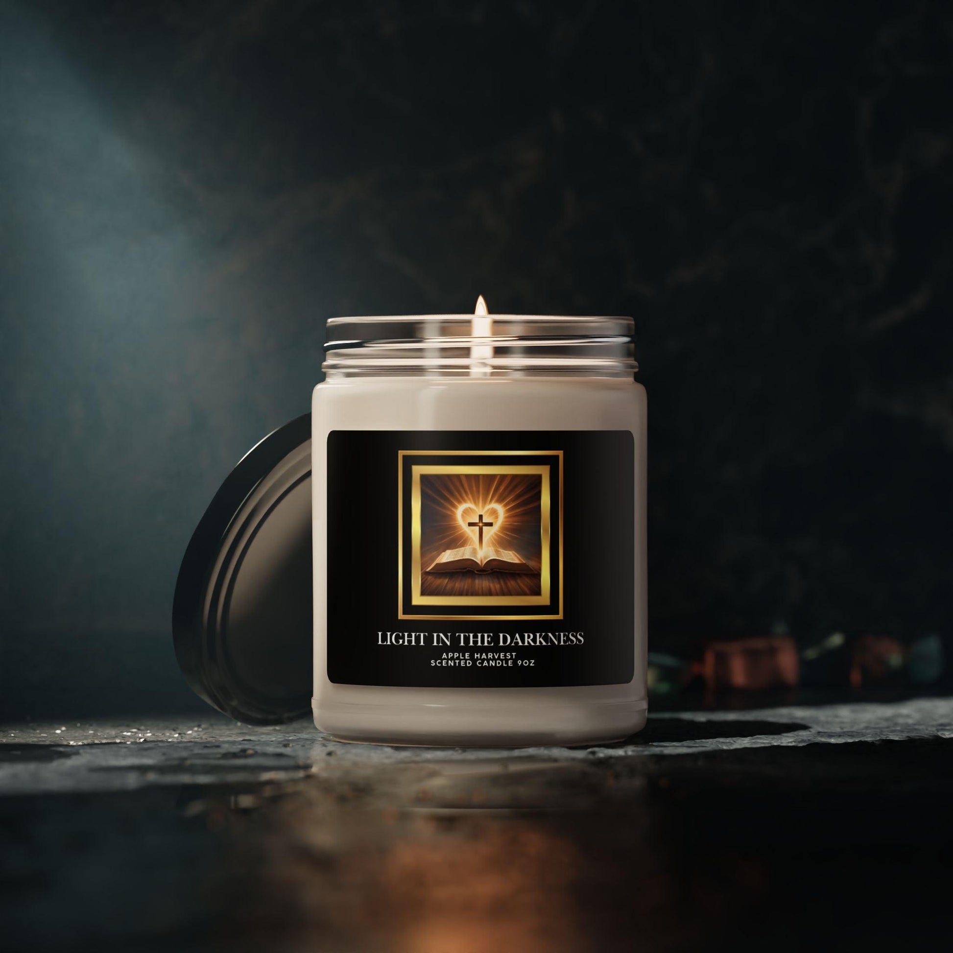 Light in The Darkness - Apple Harvest - Scented Candle 9oz - Inspired by True Love