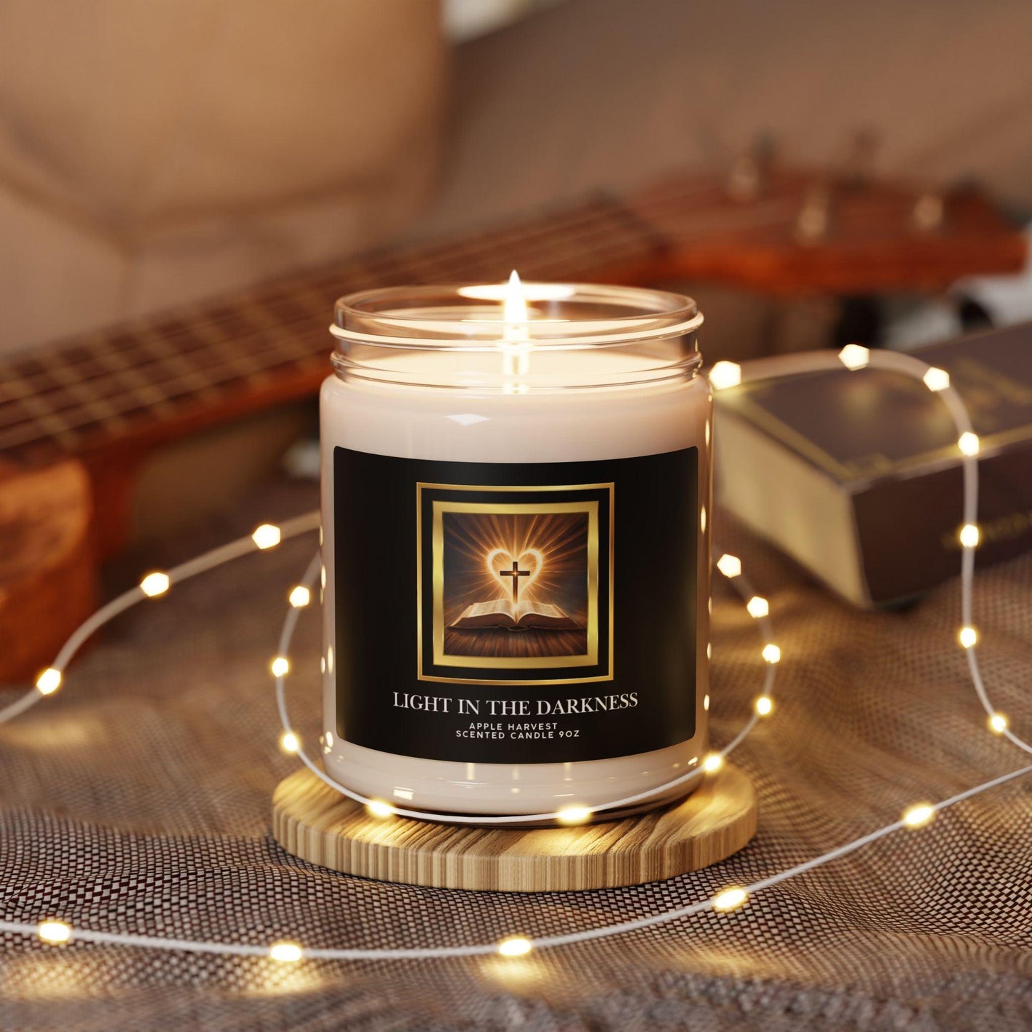 Light in The Darkness - Apple Harvest - Scented Candle 9oz - Inspired by True Love