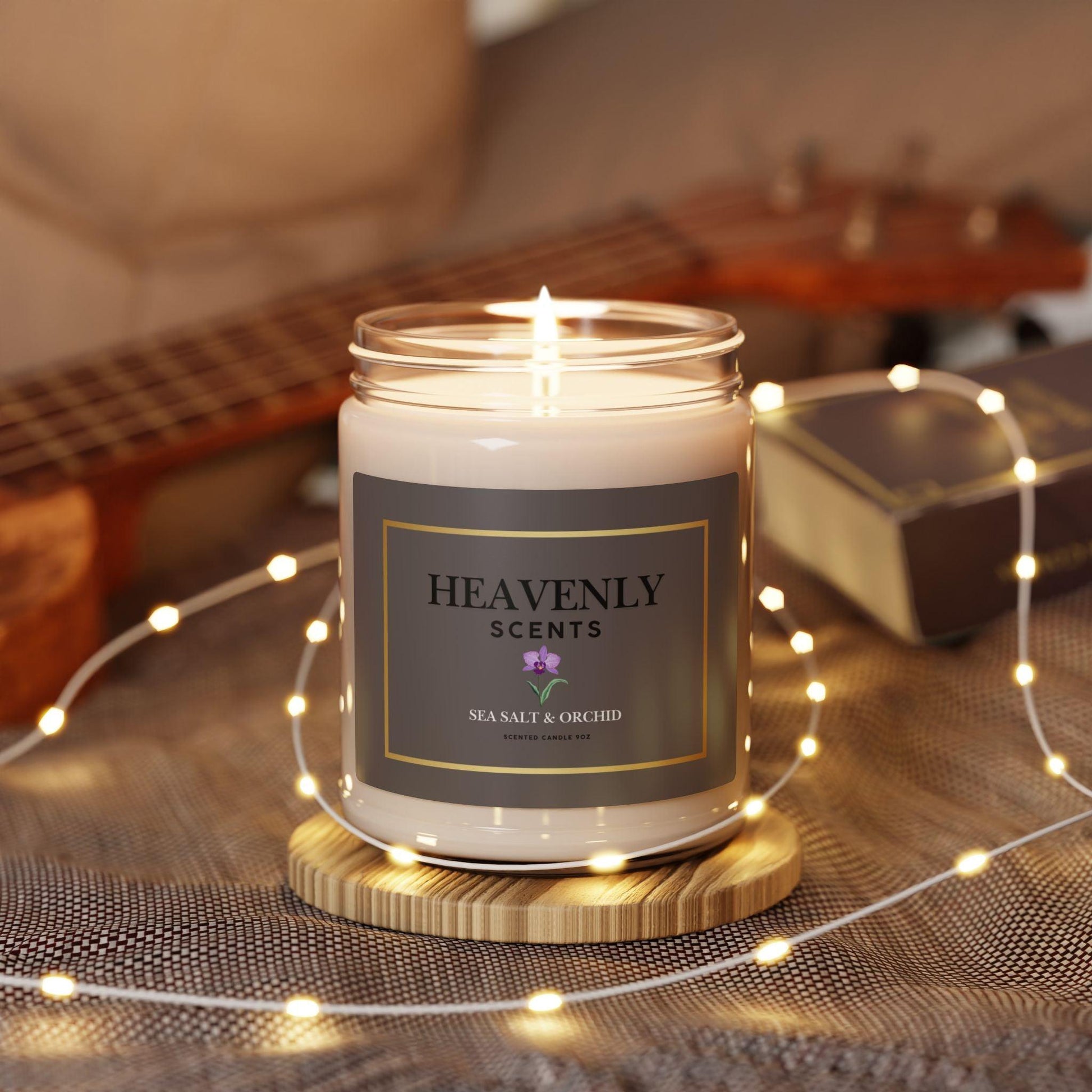 Heavenly Scents Sea Salt+Orchid Soy Candle 9oz - Inspired by True Love