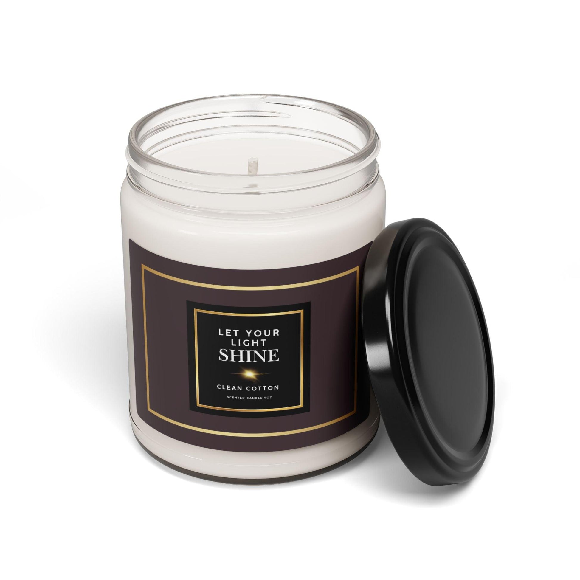 Soy Candle - Let Your Light Shine Clean Cotton 9oz - Inspired by True Love
