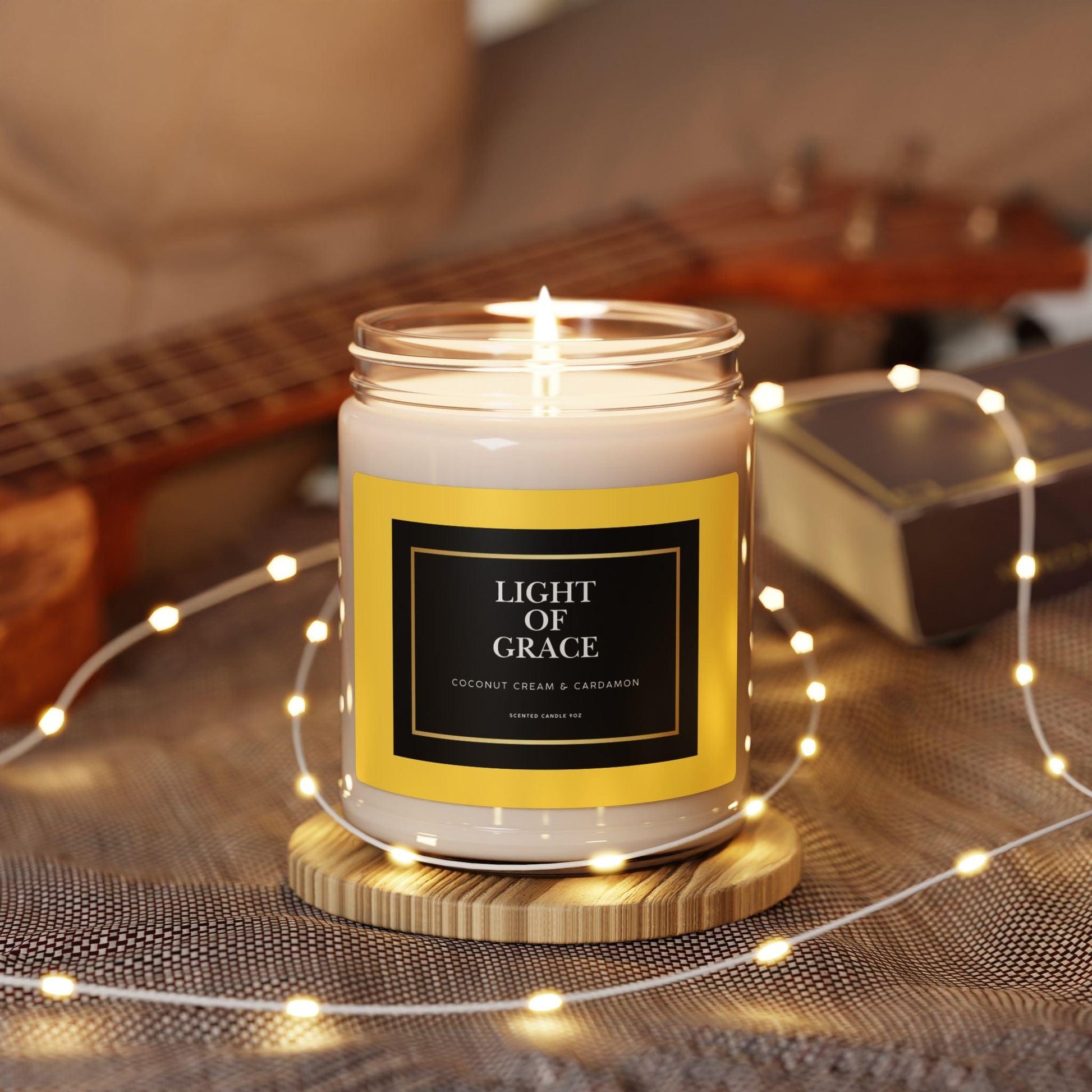 Light of Grace Scented Candle 9oz Coconut Cream & Cardamon - Inspired by True Love