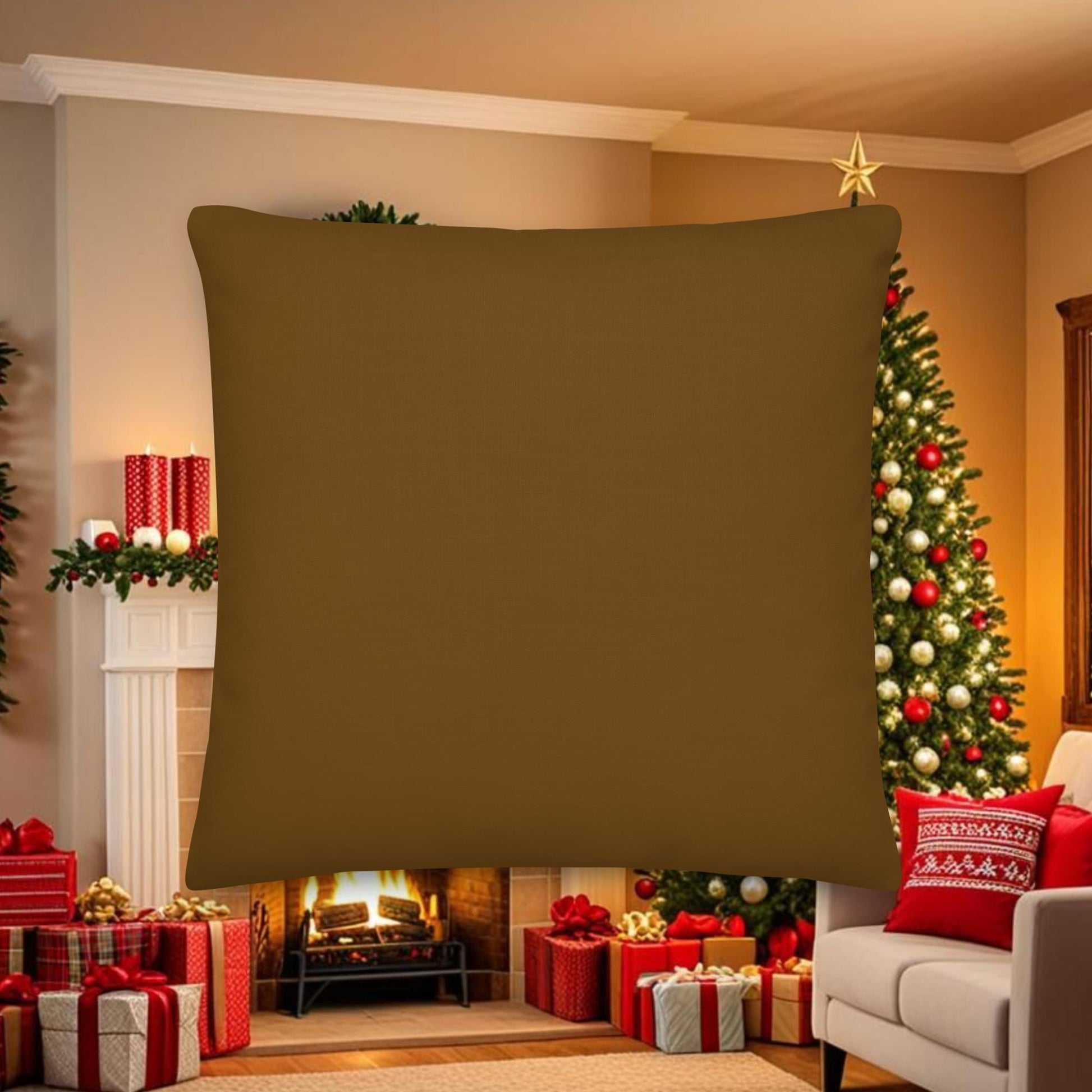 O Come Let Us Adore Him Christmas Pillow – Christian Nativity Holiday Decor - Inspired by True Love