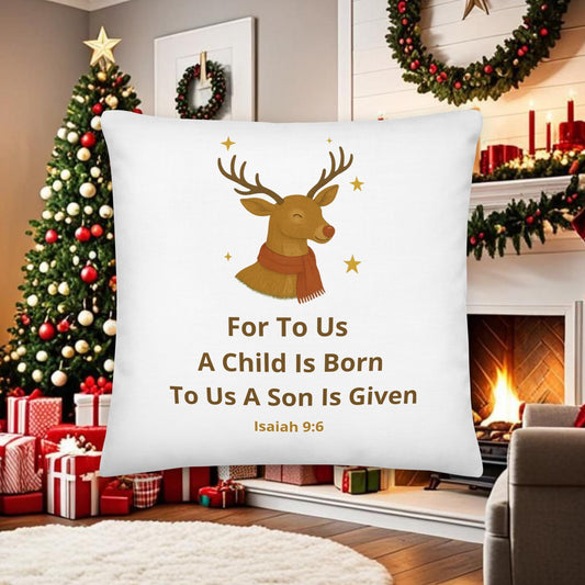 Bible Verse Throw Pillow Christian Holiday Decor - Inspired by True Love