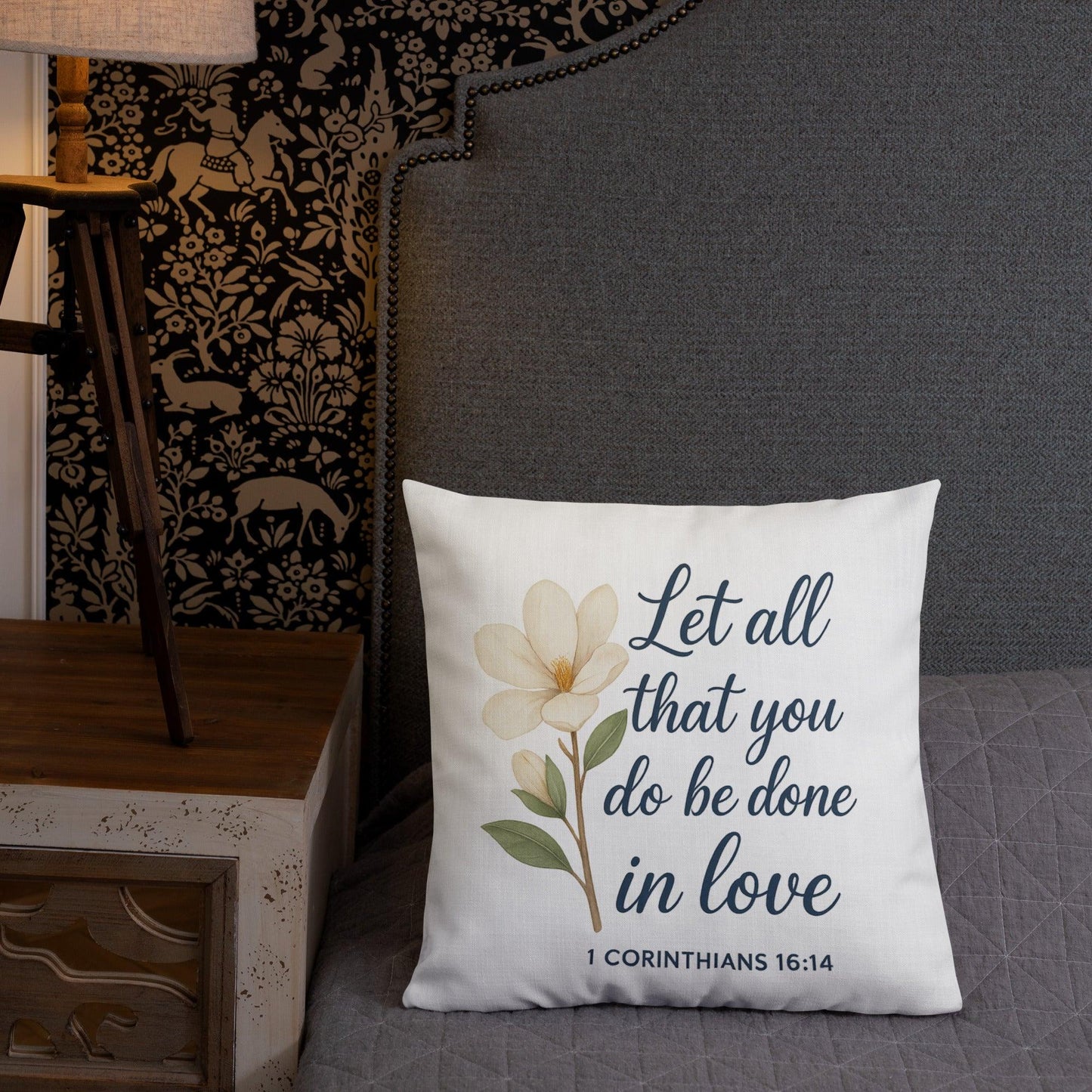 1 Corinthians 16:14 Throw Pillow – Scripture Home Decor - Inspired by True Love