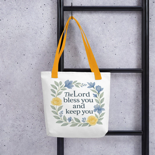 The Lord Bless You and Keep You Tote Bag – Numbers 6:24 Scripture Tote - Inspired by True Love