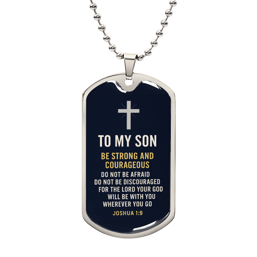 To My Son Bible Verse Necklace - Inspired by True Love