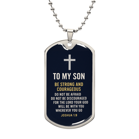 To My Son Bible Verse Necklace - Inspired by True Love
