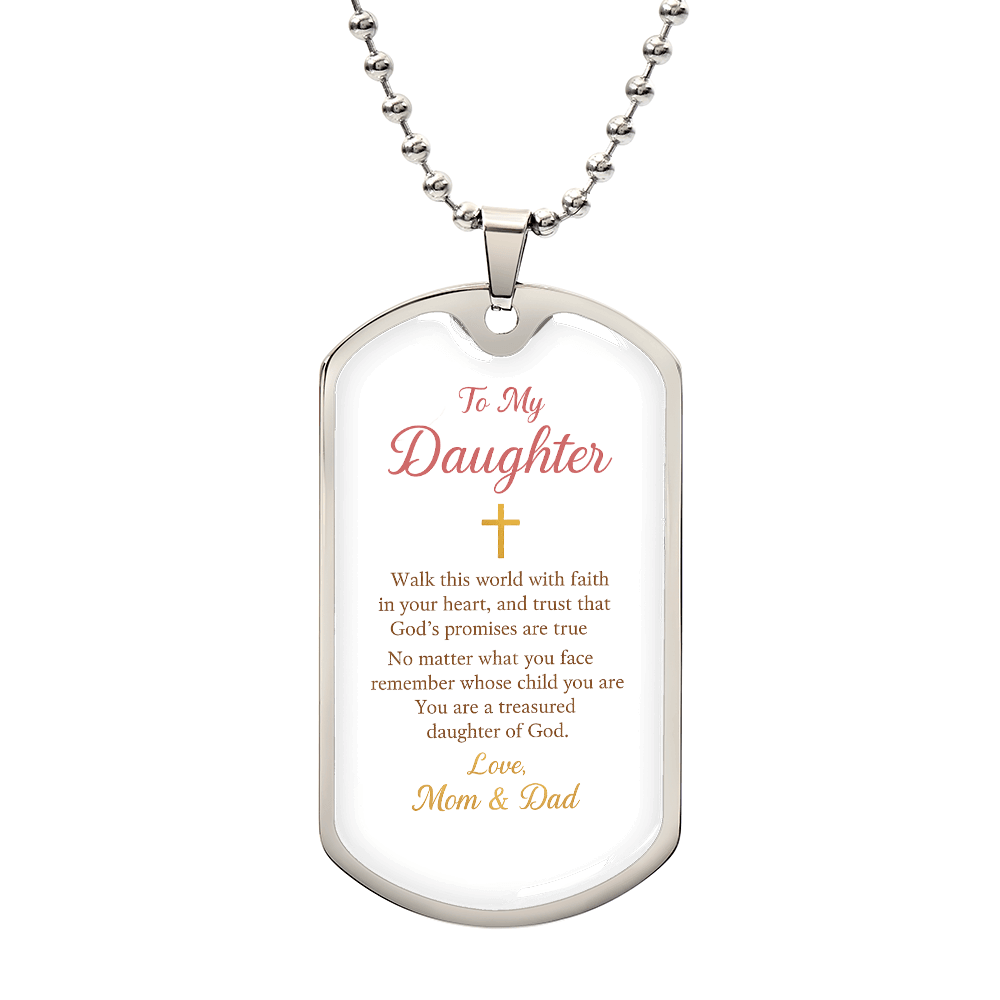 To My Daughter Necklace Faith Based Jewelry Gift - Inspired by True Love