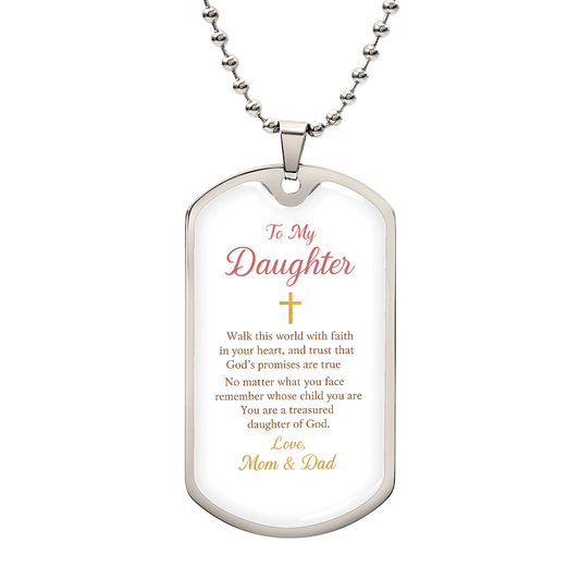 To My Daughter Necklace Faith Based Jewelry Gift - Inspired by True Love