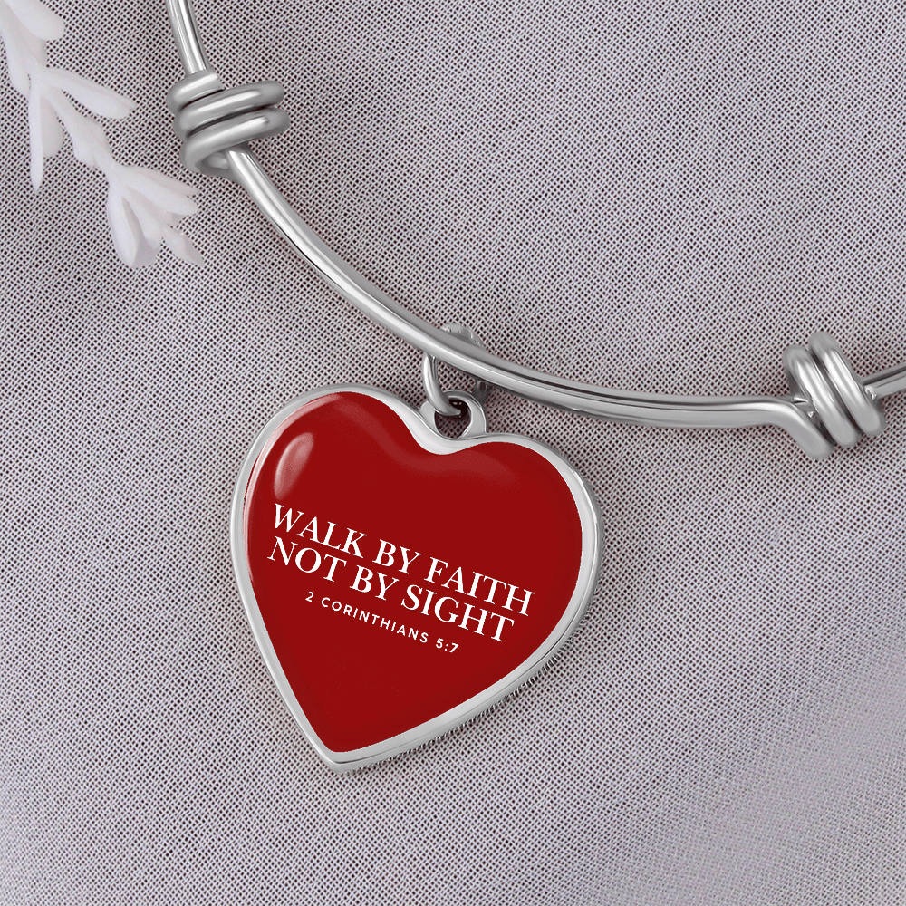 Walk by Faith, Not by Sight Women's Bracelet - Inspired by True Love