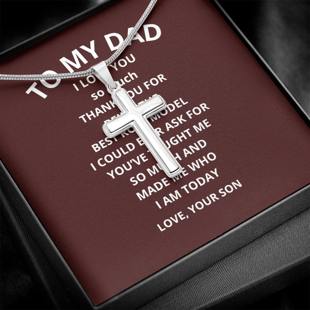 Dad Cross Necklace - Inspired by True Love