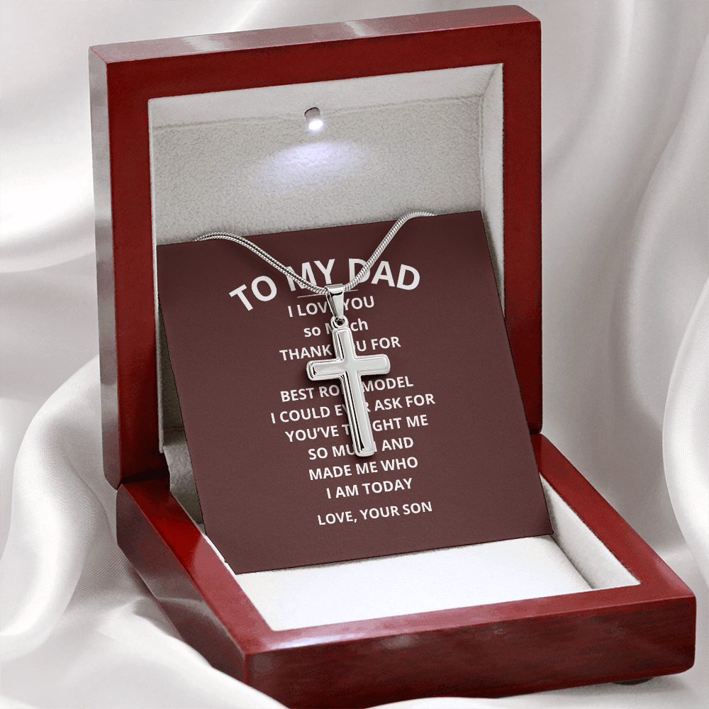 Dad Cross Necklace - Inspired by True Love