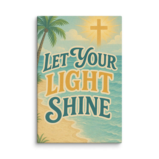 Let Your Light Shine – Matthew 5:16 Christian Canvas | Scripture Wall Art Print - Inspired by True Love