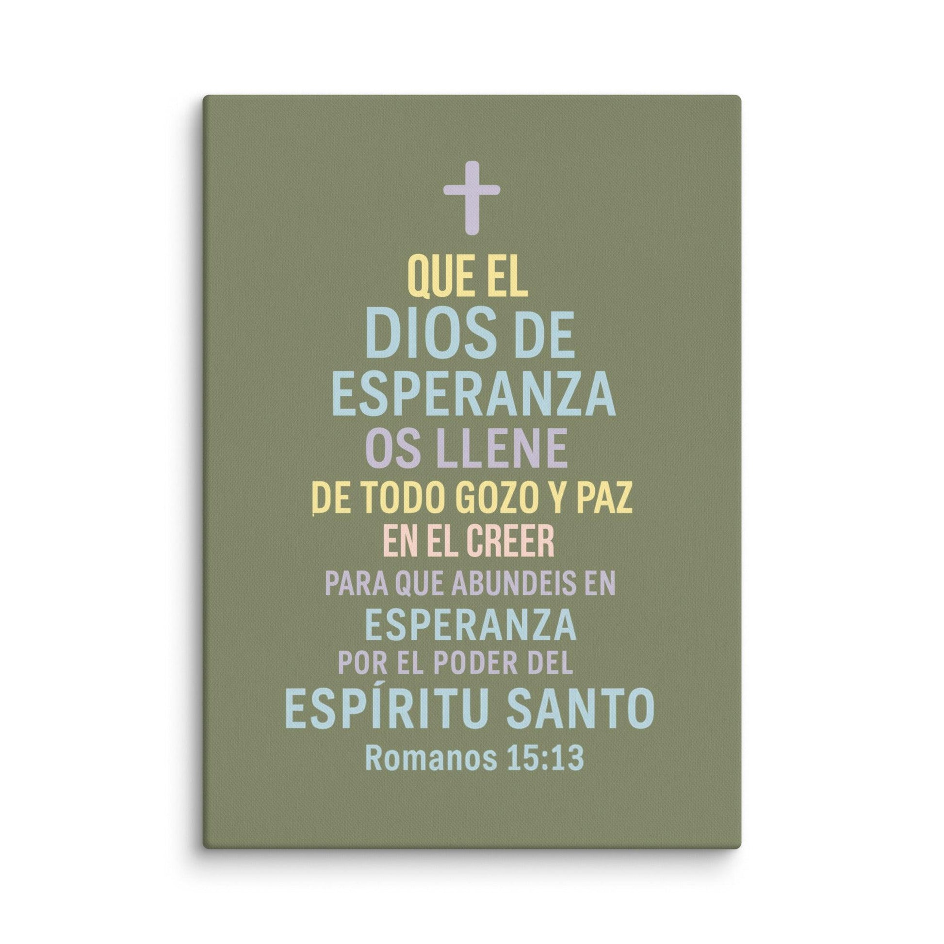 Romans 15:13 Easter Canvas Wall Art – God of Hope Scripture Print – Christian Resurrection Decor – Joy and Peace Bible Verse - Inspired by True Love