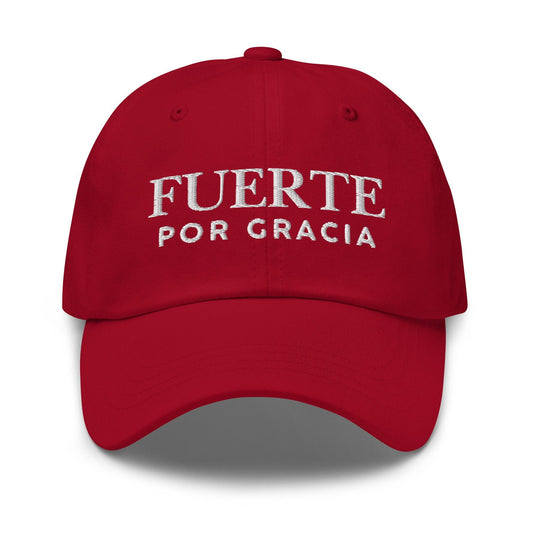 Fuerte por Gracia –Unisex Faith-Based Embroidered Hat - Inspired by True Love