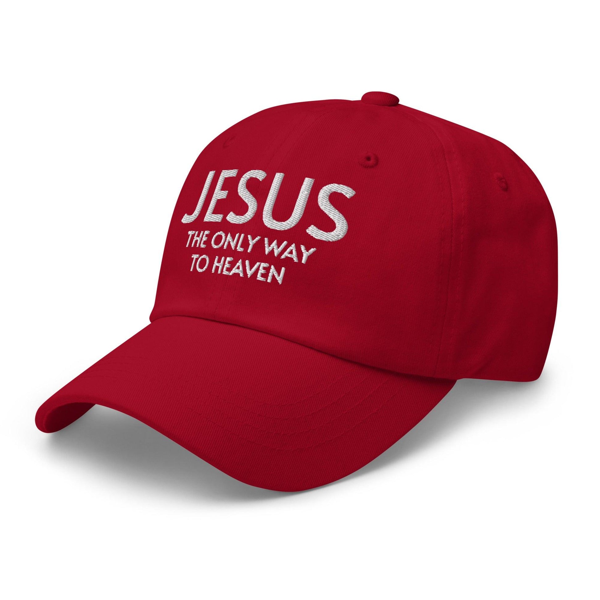 Jesus: The Only Way to Heaven Faith-Based Embroidered Hat - Inspired by True Love