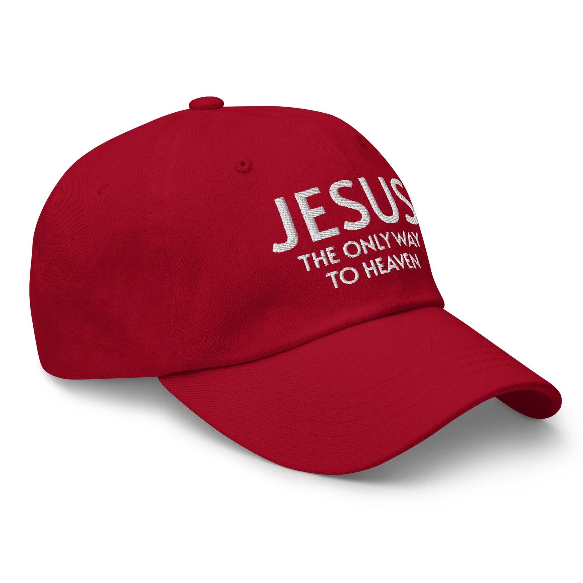 Jesus: The Only Way to Heaven Faith-Based Embroidered Hat - Inspired by True Love