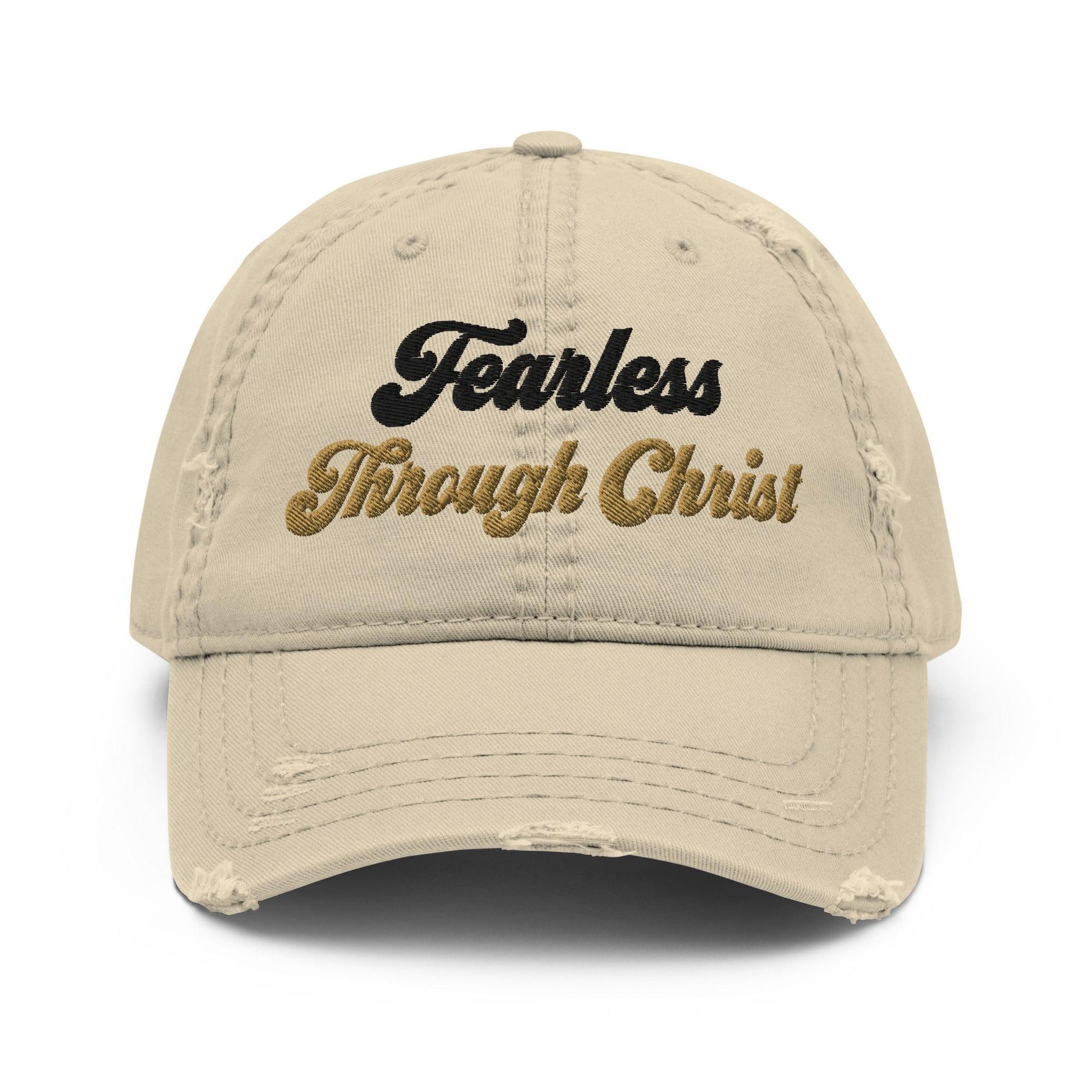 Fearless Through Christ Hat – Bold Faith Christian Cap for Men & Women - Inspired by True Love