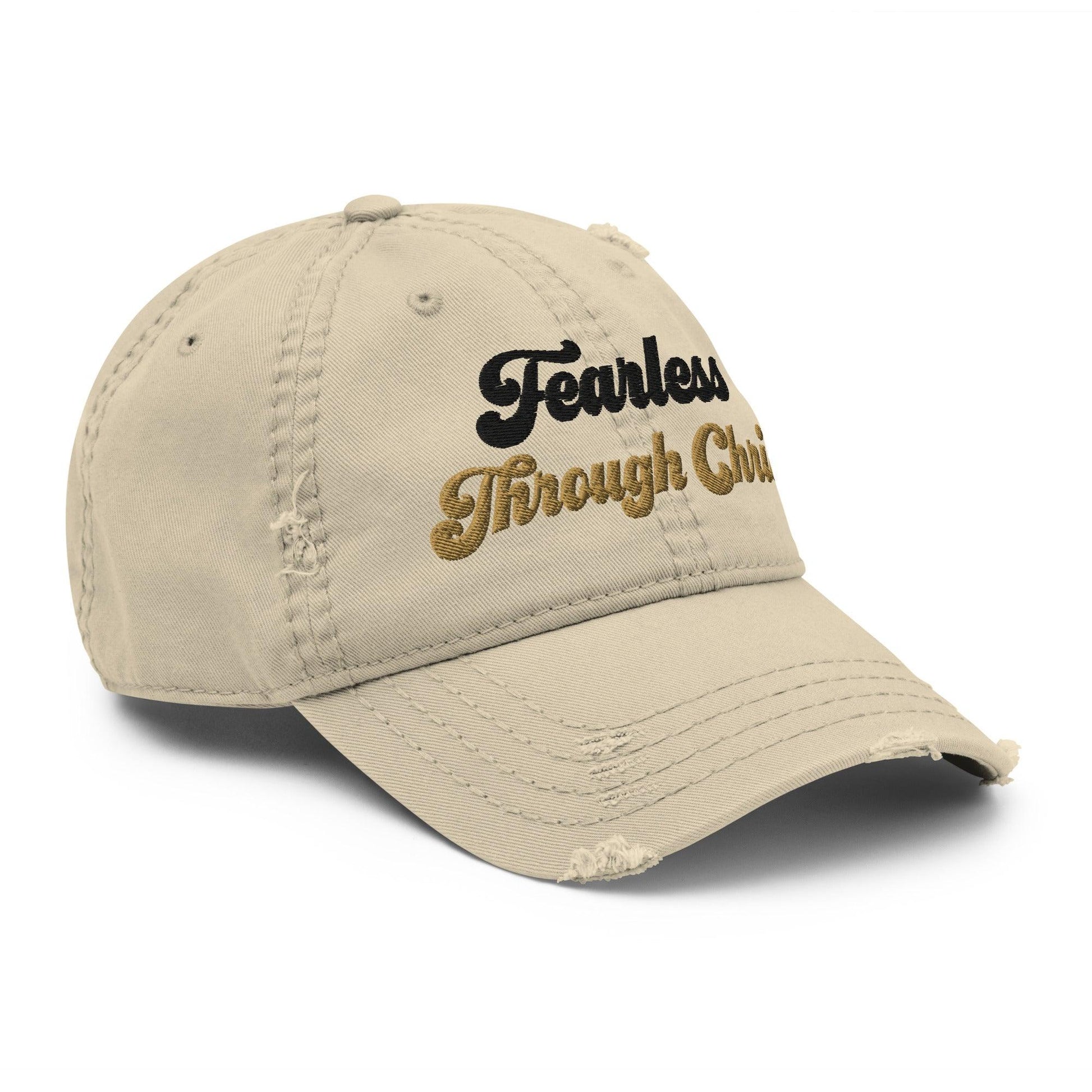 Fearless Through Christ Hat – Bold Faith Christian Cap for Men & Women - Inspired by True Love