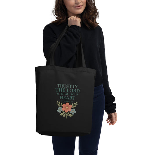 Proverbs 3:5 Tote Bag – Trust in the Lord Christian Bag - Inspired by True Love