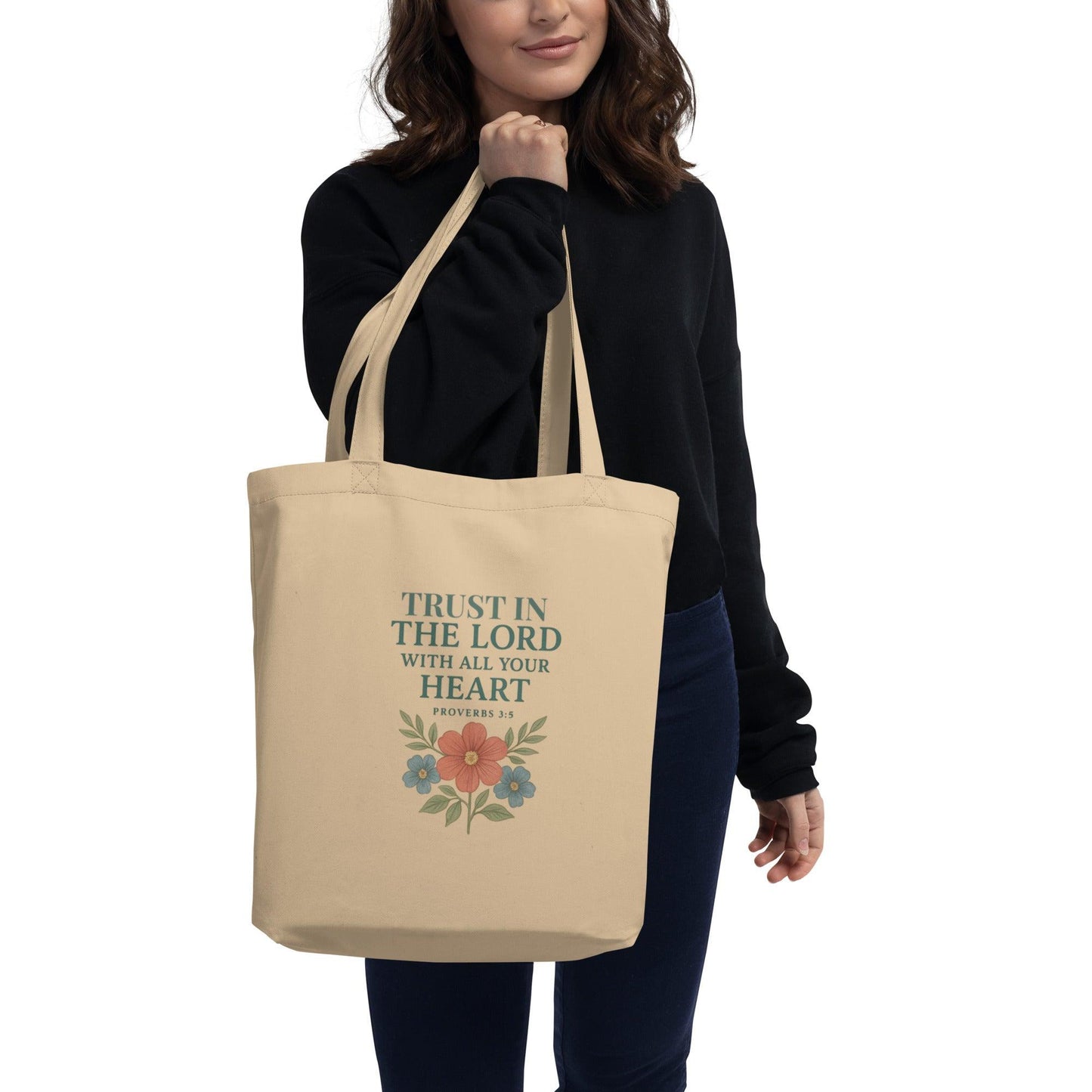 Proverbs 3:5 Tote Bag – Trust in the Lord Christian Bag - Inspired by True Love