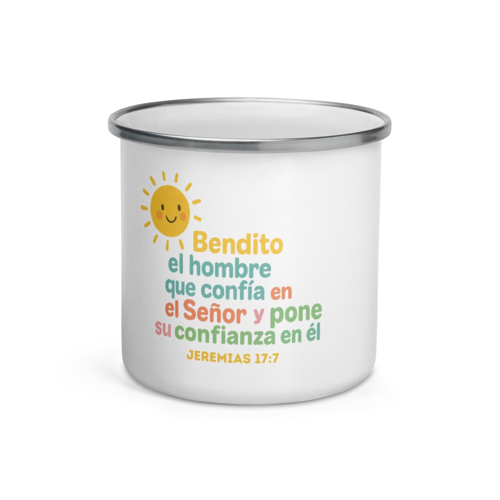 Jeremiah 17:7 Kids Mug – Trust in the Lord Enamel Cup - Inspired by True Love