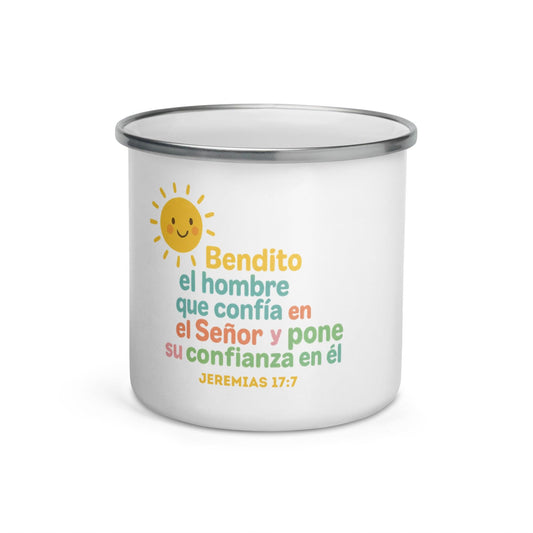 Jeremiah 17:7 Kids Mug – Trust in the Lord Enamel Cup - Inspired by True Love