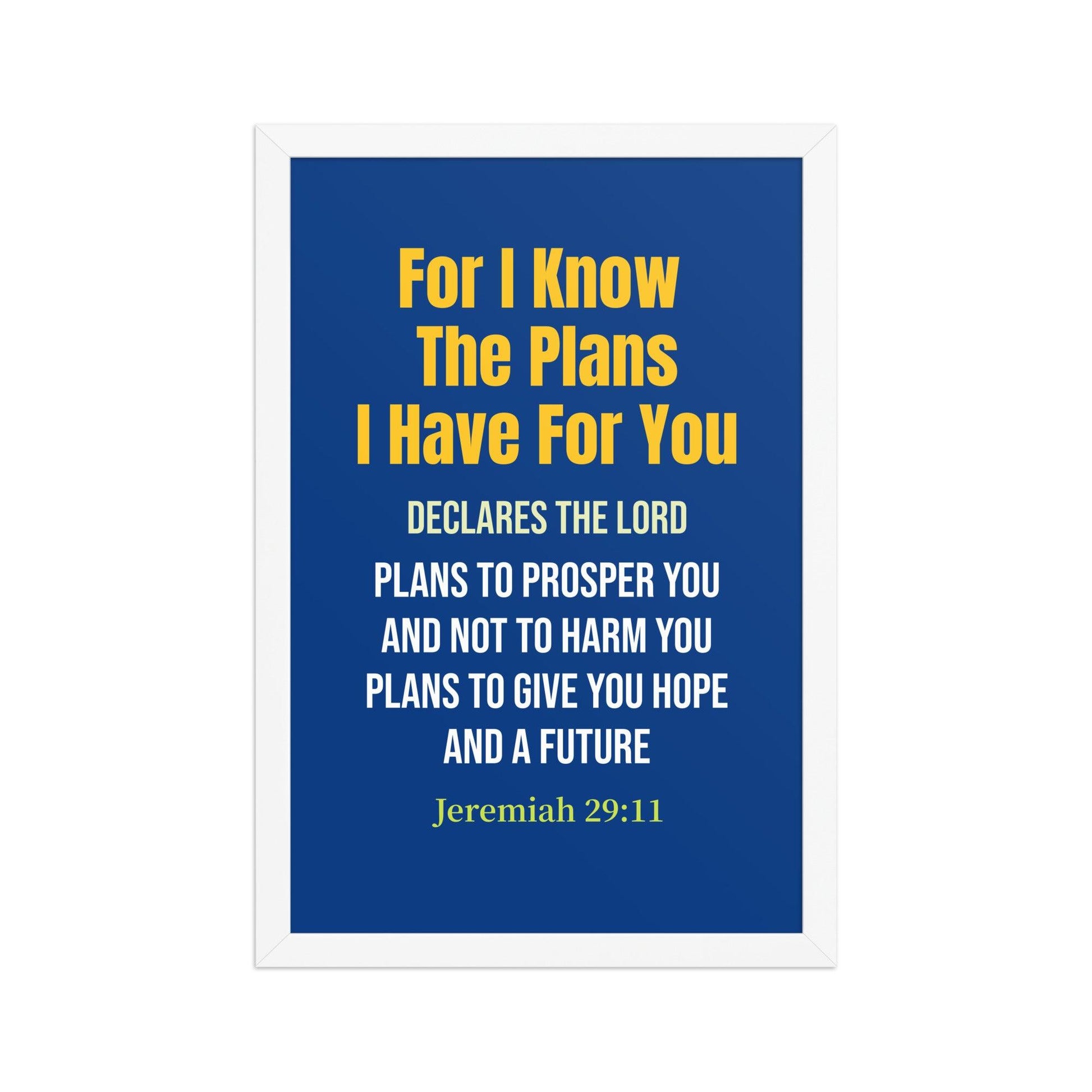 Christian Kids Wall Art – Jeremiah 29:11 Bible Verse | Hope and a Future - Inspired by True Love