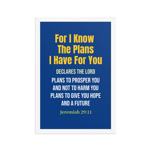 Christian Kids Wall Art – Jeremiah 29:11 Bible Verse | Hope and a Future - Inspired by True Love