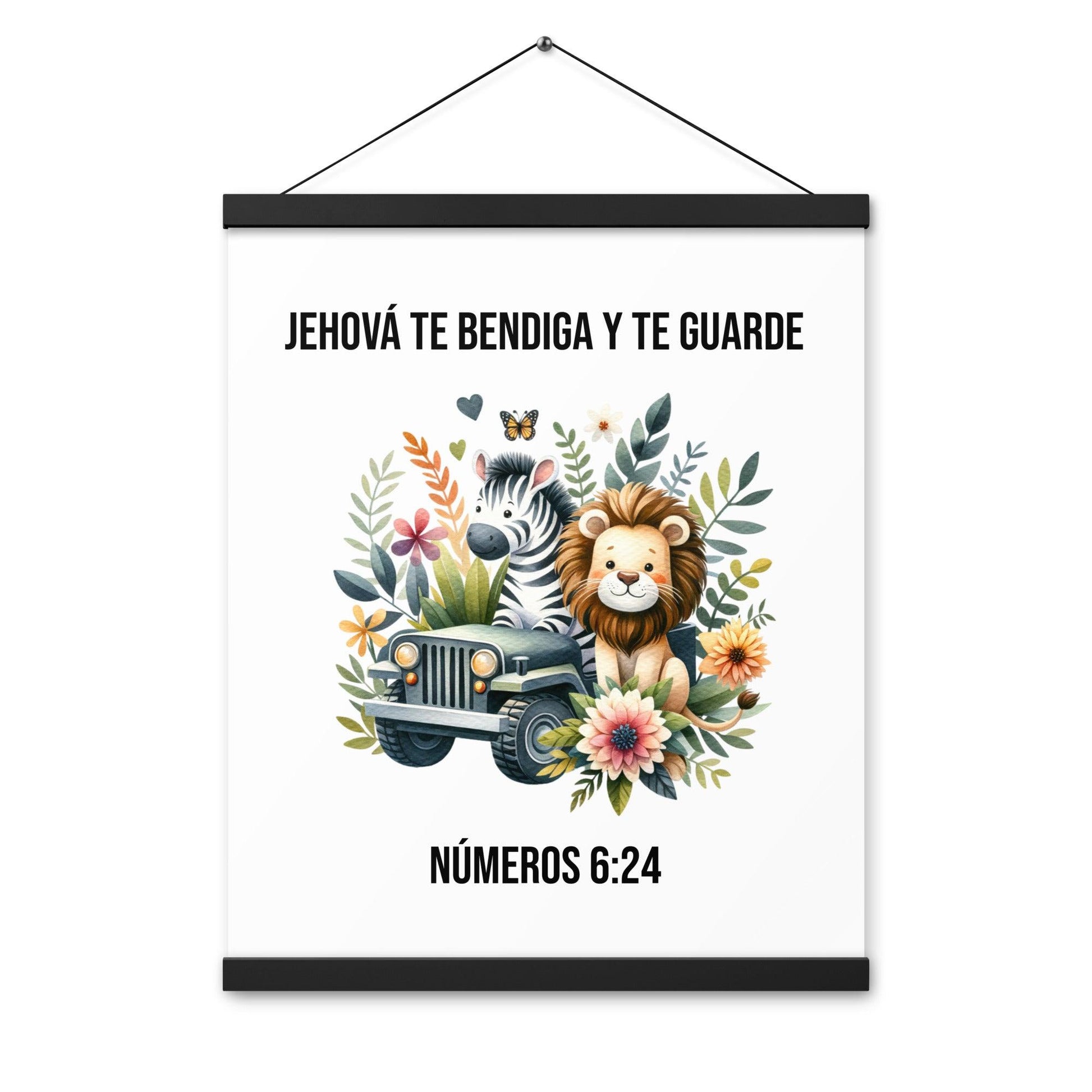 Christian Kids Poster – Números 6:24 | Jehová te bendiga y te guarde - Inspired by True Love