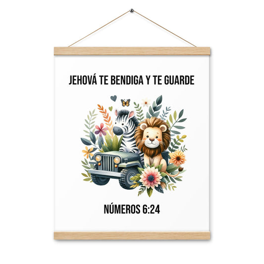 Christian Kids Poster – Números 6:24 | Jehová te bendiga y te guarde - Inspired by True Love