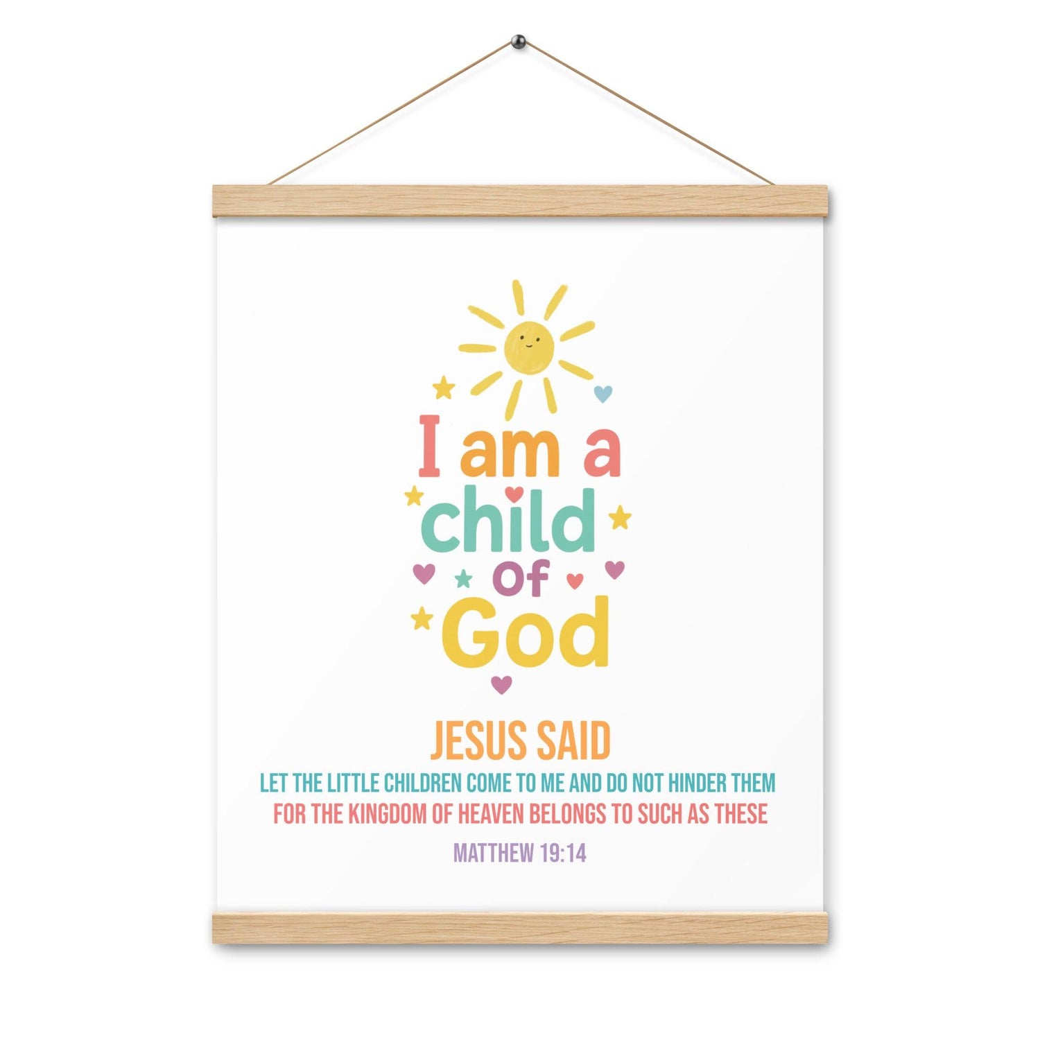 Christian Kids Poster – I Am a Child of God - Inspired by True Love