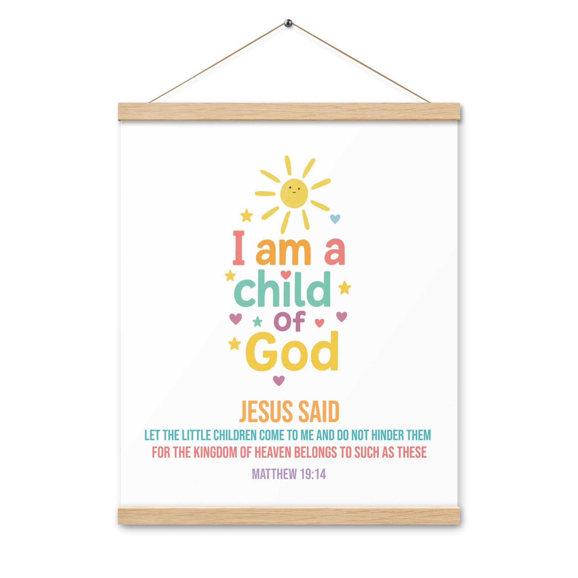 Christian Kids Poster – I Am a Child of God - Inspired by True Love