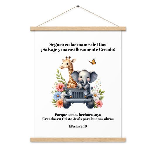 Christian Kids Poster – Efesios 2:10 Spanish Scripture | Creados Para Buenas Obras - Inspired by True Love
