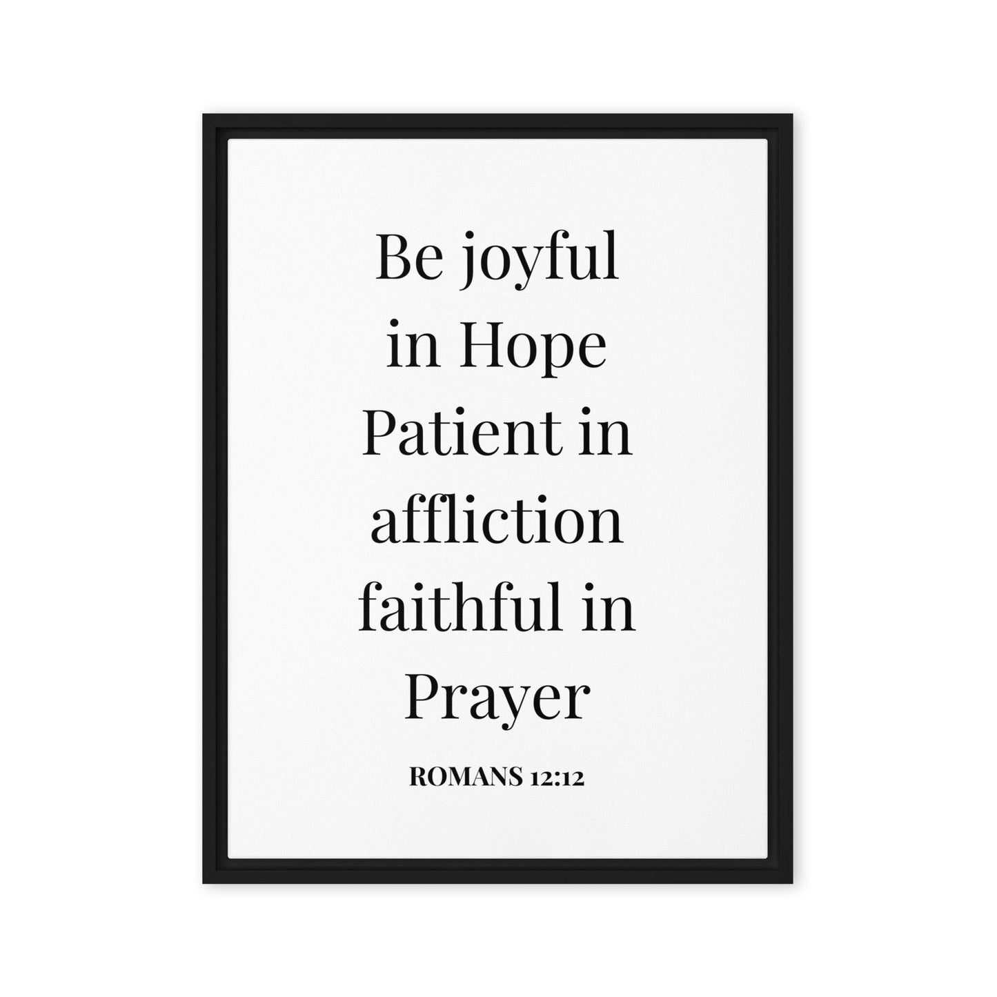 Christian Wall Art - Romans 12:12 Decor Scripture Wall Sign - Inspired by True Love