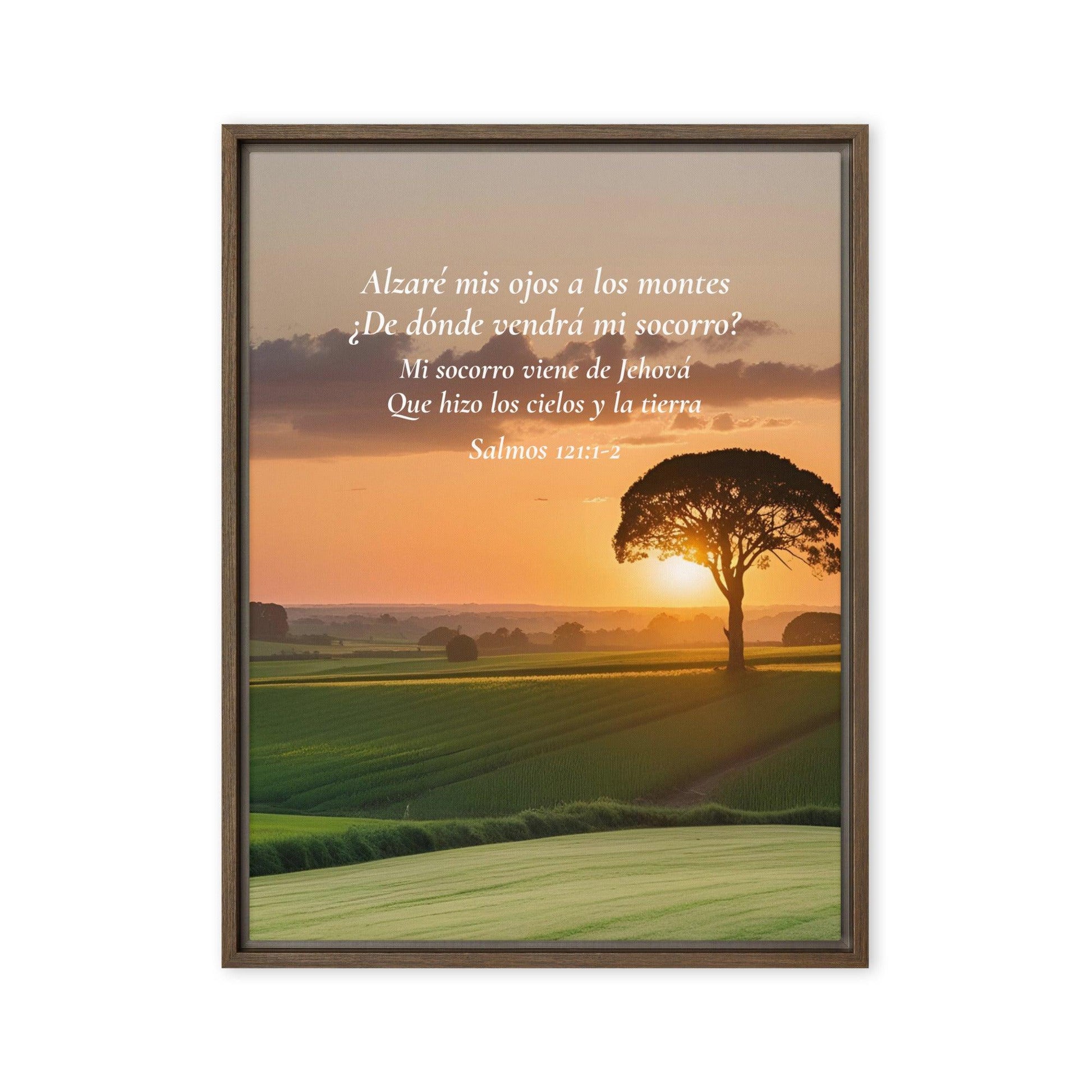 Psalm 121:1-2 Wall Art – I Lift Up My Eyes to the Mountains – Spanish Scripture - Inspired by True Love