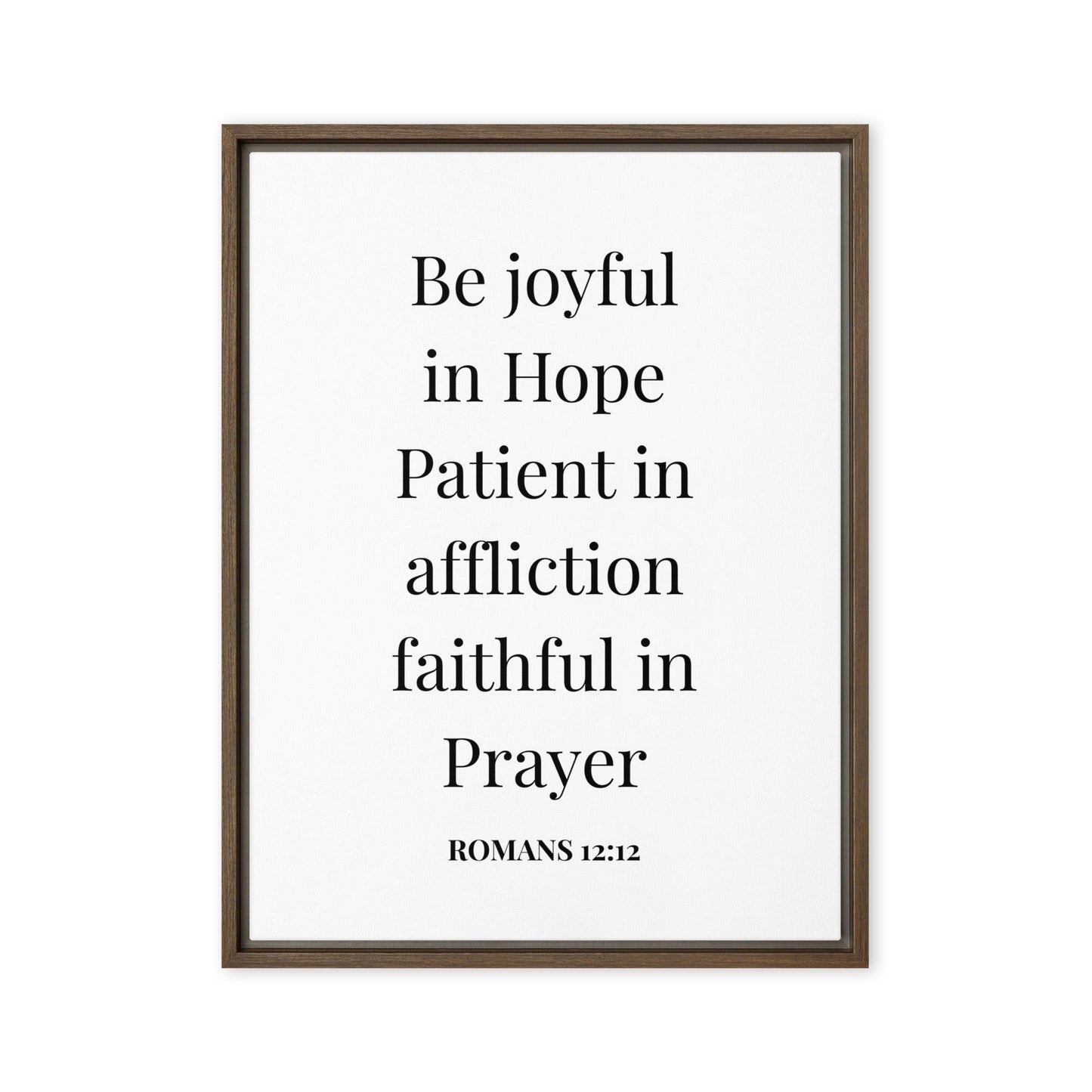 Christian Wall Art - Romans 12:12 Decor Scripture Wall Sign - Inspired by True Love