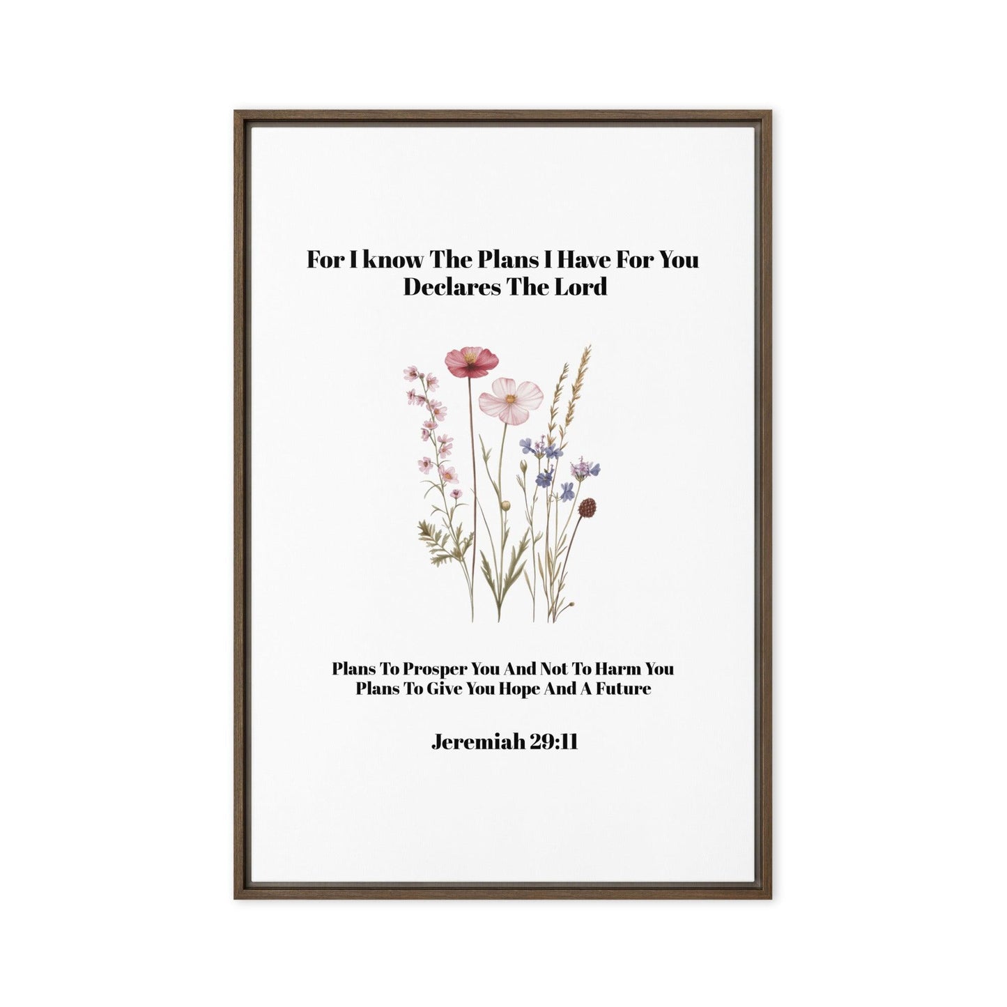 Jeremiah 29:11 Wall Art – Plans to Prosper You– Christian Scripture Decor - Inspired by True Love