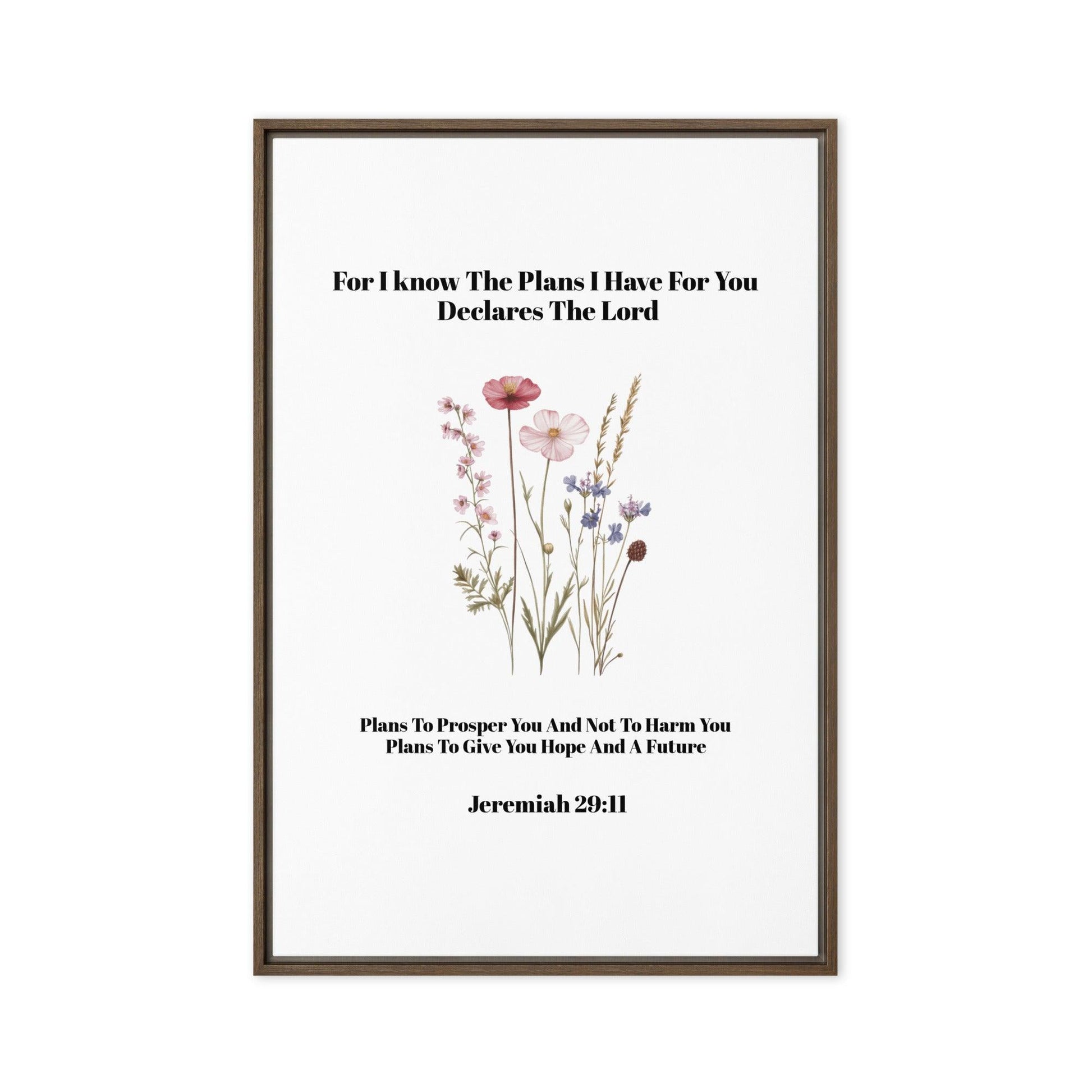 Jeremiah 29:11 Wall Art – Plans to Prosper You– Christian Scripture Decor - Inspired by True Love