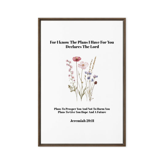 Jeremiah 29:11 Wall Art – Plans to Prosper You– Christian Scripture Decor - Inspired by True Love