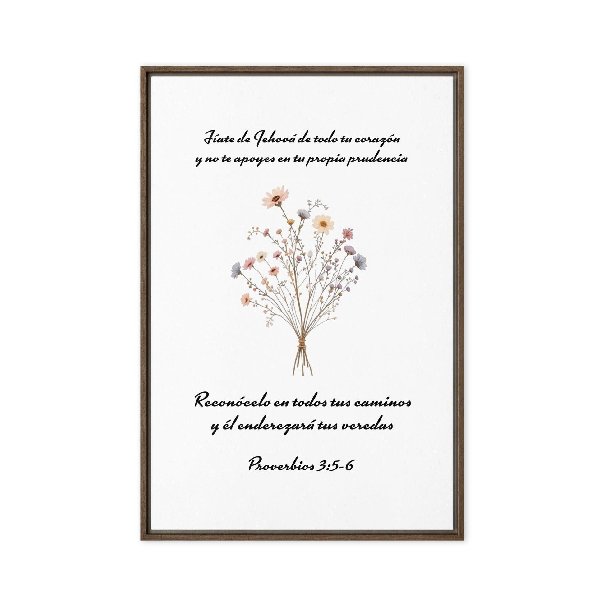 Proverbs 3:5-6 Wall Art | Trust in The Lord with All Your Heart Christian Bible Verse Decor - Inspired by True Love