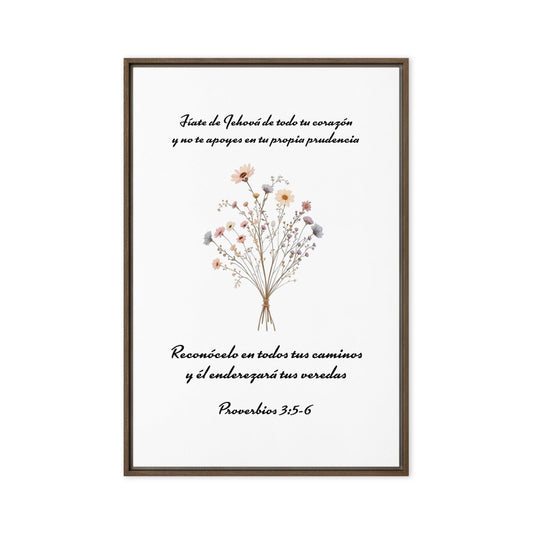 Proverbs 3:5-6 Wall Art | Trust in The Lord with All Your Heart Christian Bible Verse Decor - Inspired by True Love