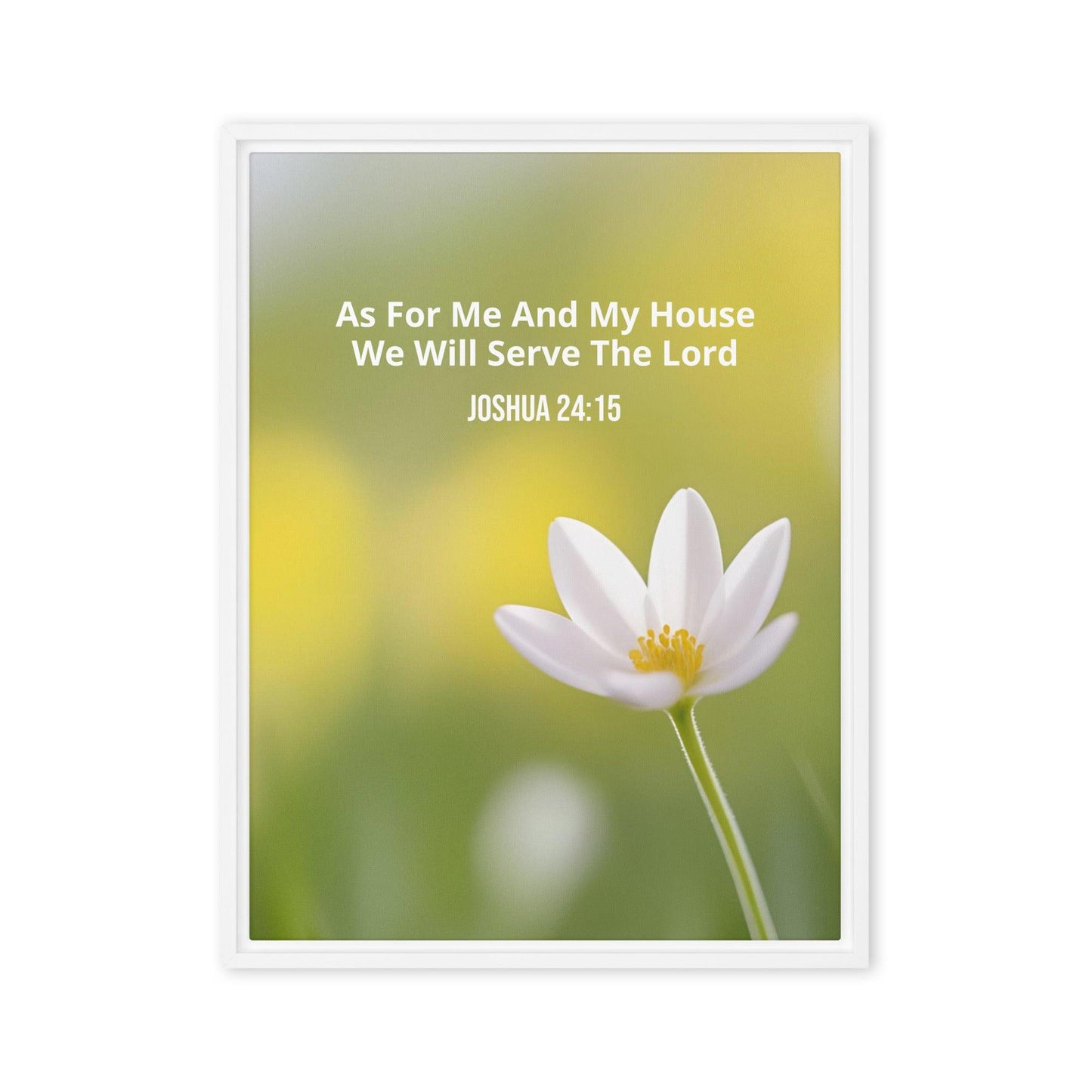 Joshua 24:15 Wall Art - As for Me and My House we Will Serve the Lord Scripture Decor - Inspired by True Love
