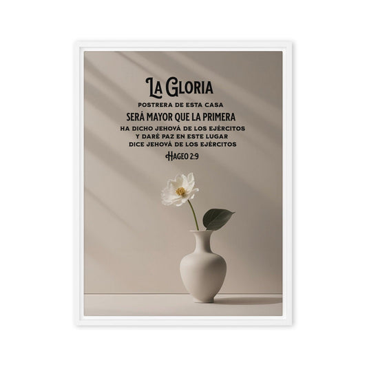 Haggai 2:9 Wall Art Spanish Scripture- The Glory of This Latter House Will Be Greater Christian Decor - Inspired by True Love